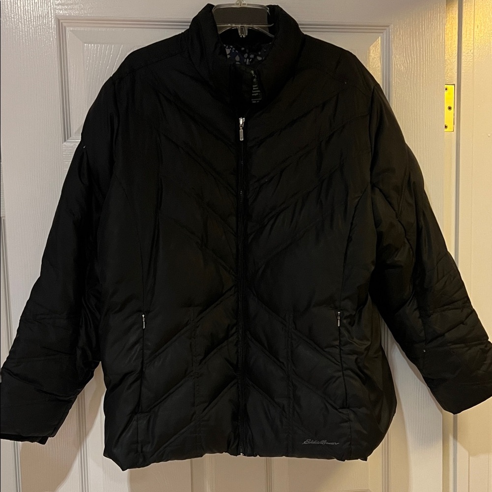 Eddie Bauer Black Women's Down Puffer Packable Jacket